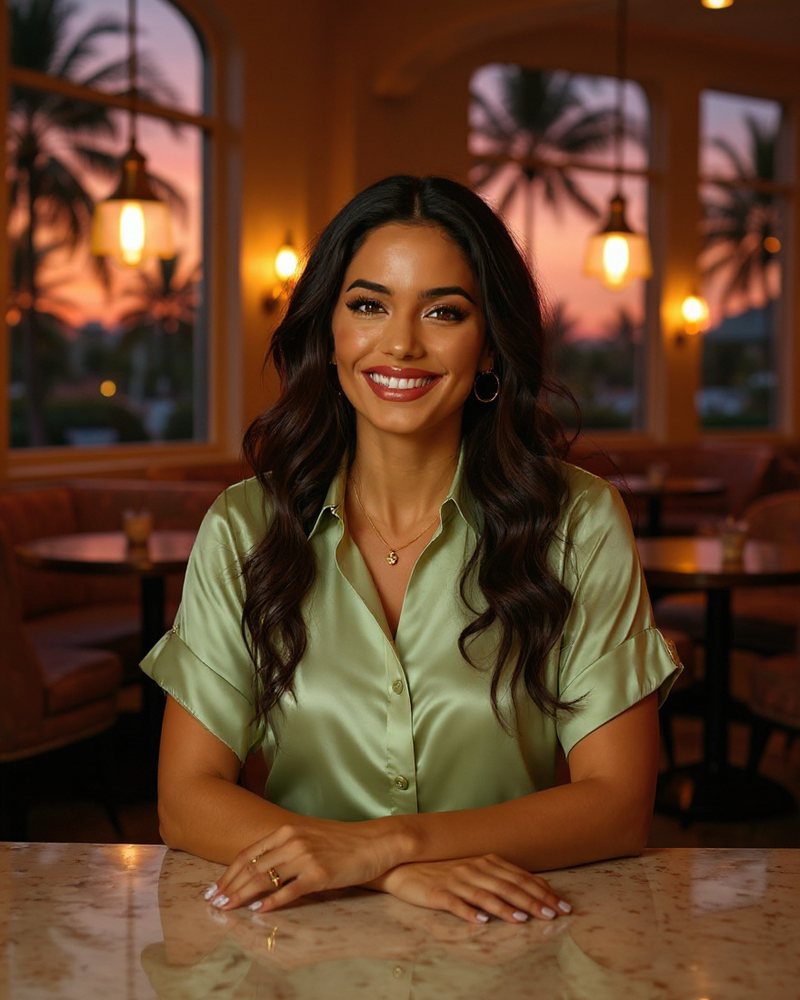 Lena Vidal, FoodVIP host (AI-generated)