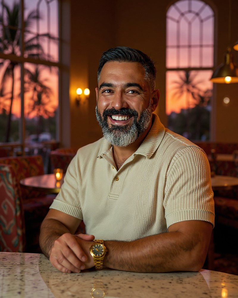 Marco Vidal, FoodVIP host (AI-generated)